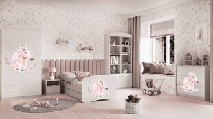 Babydreams розовая кровать без ящика, с матрасом 160/80 цена и информация | Детские кровати | 220.lv