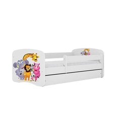 Белая кровать babydreams с ящиком и матрасом 180/80 цена и информация | Детские кровати | 220.lv