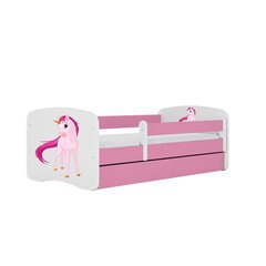 Bērnu gulta ar atvilktni un matraci Kocot Kids BabyDreams, rozā cena un informācija | Bērnu gultas | 220.lv