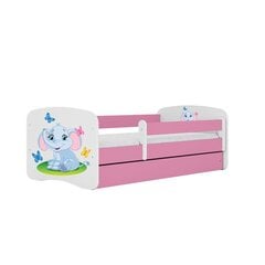 Babydreams розовая кровать с ящиком и матрасом 180/80 цена и информация | Детские кровати | 220.lv