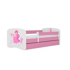 Babydreams розовая кровать с выдвижным ящиком и матрасом 180/80 цена и информация | Детские кровати | 220.lv