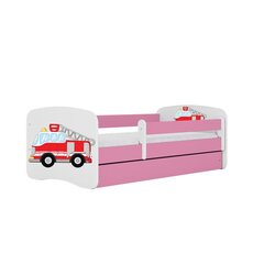 Babydreams розовая кровать с выдвижным ящиком и матрасом 140/70 цена и информация | Детские кровати | 220.lv