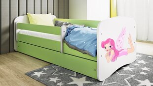 Łóżko babydreams zielone zoo z szufladą materac 140/70 цена и информация | Детские кровати | 220.lv