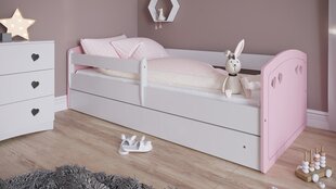 Розовая кровать julia с ящиком и матрасом 180/80 цена и информация | Детские кровати | 220.lv