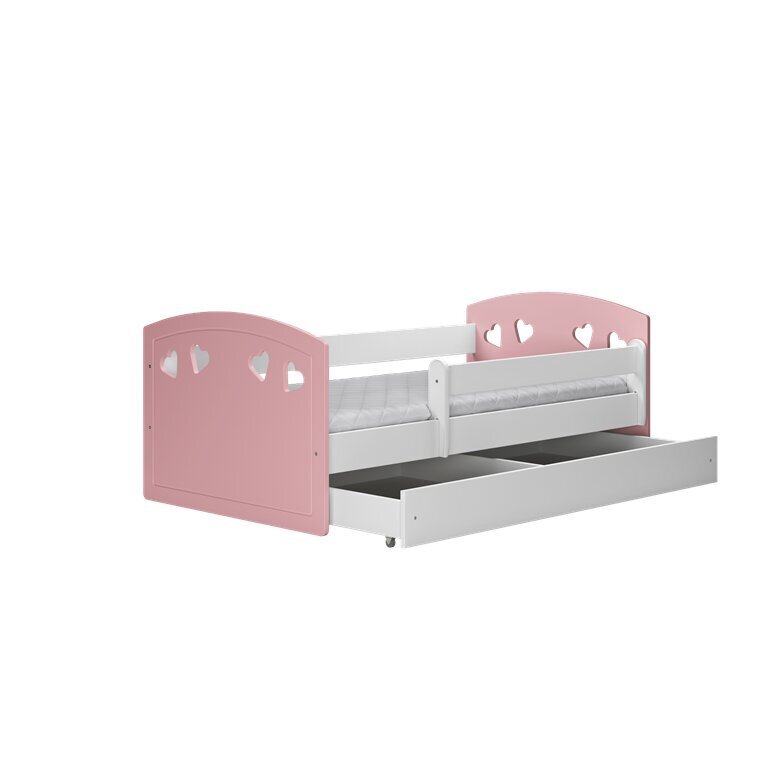 Bērnu gulta ar atvilktni un matraci Kocot Kids Julia, rozā cena un informācija | Bērnu gultas | 220.lv
