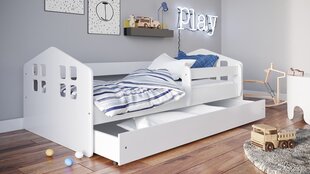 Bērnu gulta bez atvilktnes ar matraci Kocot Kids Kacper, balta cena un informācija | Bērnu gultas | 220.lv