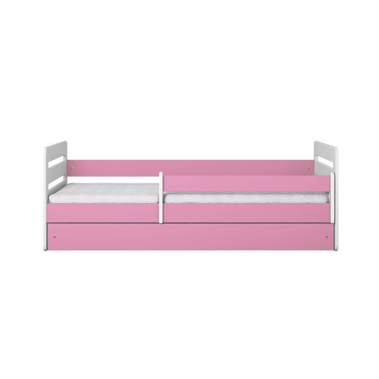 Bērnu gulta bez atvilktnes ar matraci Kocot Kids Tomi, rozā cena un informācija | Bērnu gultas | 220.lv