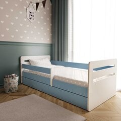 Синяя кровать Томи с ящиком и матрасом 180/80 цена и информация | Детские кровати | 220.lv