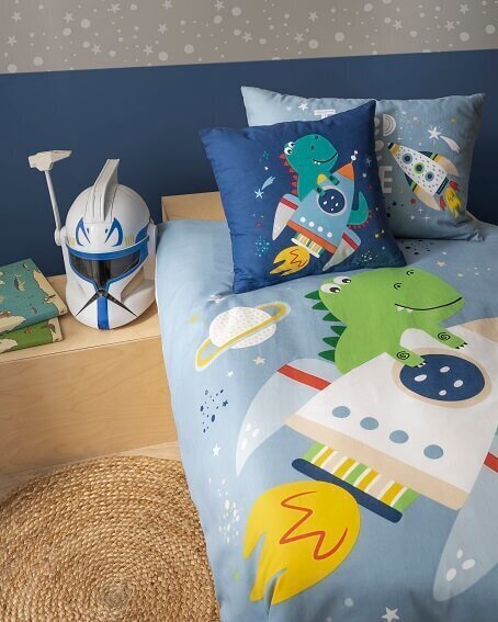Bērnu gultas veļas komplekts Kosmosas, 90x120, 2 daļas cena un informācija | Bērnu gultas veļa | 220.lv