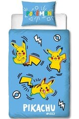 Bērnu gultas veļas komplekts Pokemon Pikachu, 140x200 cm, 2 daļas cena un informācija | Bērnu gultas veļa | 220.lv