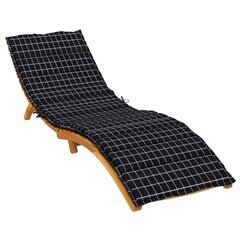 Sauļošanās krēsla matracis vidaXL, melns cena un informācija | Krēslu paliktņi | 220.lv