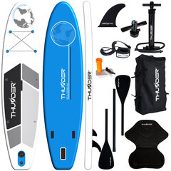 Piepūšams SUP dēlis Thunder Planet Blue 320, zils цена и информация | SUP доски, водные лыжи, водные аттракционы | 220.lv