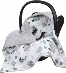 Одеяло с капюшоном на автокресло Babymam, 80x80 cm, gray цена и информация | Аксессуары для автокресел | 220.lv