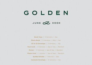 Музыкальный альбом (SOLID) K-POP, BTS Jungkook [GOLDEN]  цена и информация | Виниловые пластинки, CD, DVD | 220.lv