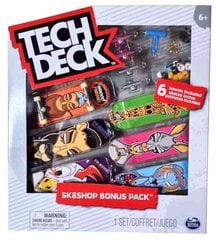 Komplekts Tech Deck Sk8Shop 6 skrituļdēļi Bonus Pack Finesse + piederumi цена и информация | Конструктор автомобилей игрушки для мальчиков | 220.lv