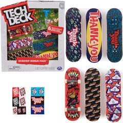 Komplekts Tech Deck Sk8Shop 6 skrituļdēļi Bonus Pack Thank You + aksesuāri cena un informācija | Rotaļlietas zēniem | 220.lv