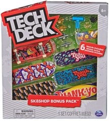 Komplekts Tech Deck Sk8Shop 6 skrituļdēļi Bonus Pack Thank You + aksesuāri cena un informācija | Rotaļlietas zēniem | 220.lv