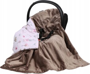 Одеяло на автокресло Babymam, 100x100 cm, brown цена и информация | Аксессуары для автокресел | 220.lv