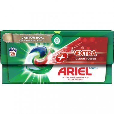 Ariel Extra clean veļas kapsulas, 26 gab. cena un informācija | Veļas mazgāšanas līdzekļi | 220.lv