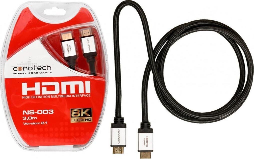Conotech HDMI, 3 m cena un informācija | Kabeļi un vadi | 220.lv