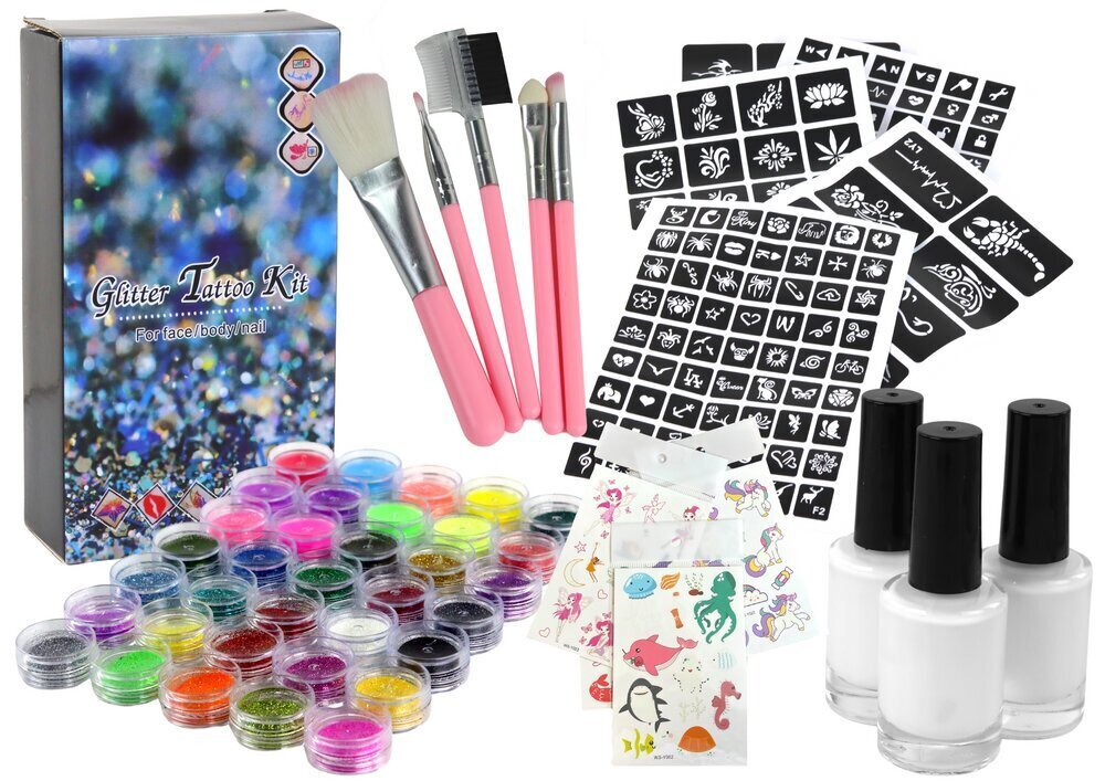 Tetovēšanas komplekts bērniem Igoodco Glitter Tattoo Kit, 1 gab. cena un informācija | Bērnu kosmētika, līdzekļi jaunajām māmiņām | 220.lv