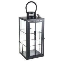 Laterna 4Living Lantern Kiiruna, 16.5x17.5x42 cm, melna цена и информация | Уличное освещение | 220.lv