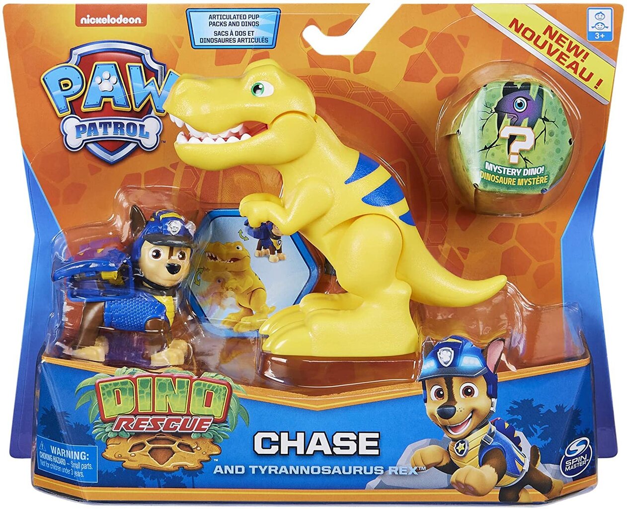 Komplekts Paw Patrol Chase Dino Rescue un tiranozaurs cena un informācija | Rotaļlietas zēniem | 220.lv