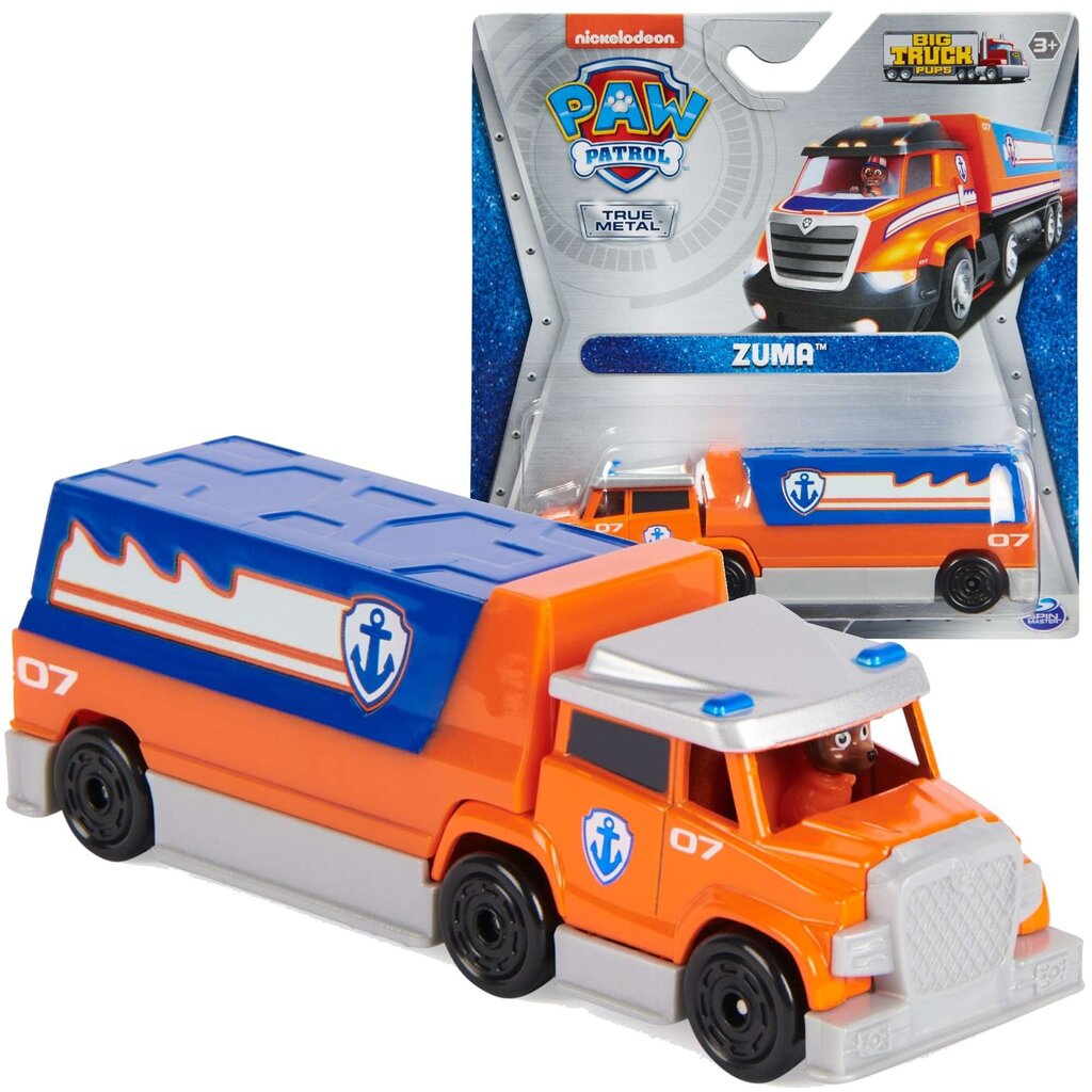 Automašīna Paw Patrol Orange Zuma Big Truck Pups True Metal цена | 220.lv