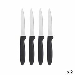 Набор ножей Чёрный Серебристый Нержавеющая сталь Пластик 19,5 x 2 x 1 cm (12 штук) цена и информация | Столовые приборы | 220.lv