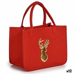 Новогодняя сумка Северный олень Красный Позолоченный 19 x 42 x 35 cm (12 штук) цена и информация | Ящики для вещей | 220.lv