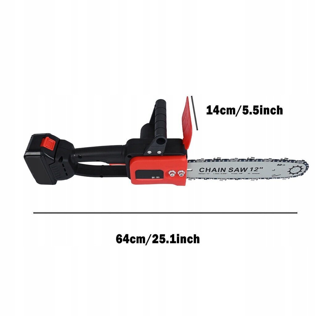 Akumulatora mini motorzāģis Lynker 1200W cena un informācija | Motorzāģi | 220.lv