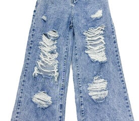 Джинсовые брюки для девочек, синие цена и информация | Штаны для девочек | 220.lv