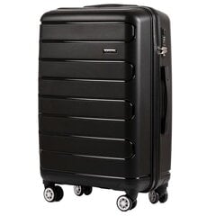 Черный чемодан CODURA среднего размера на 2 колесах цена и информация | Чемоданы, дорожные сумки  | 220.lv