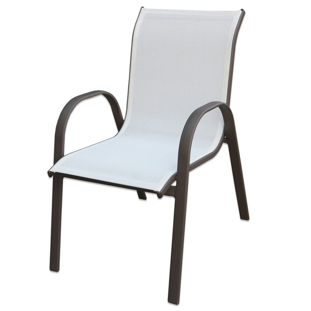 Dārza krēsls BigBuy Classic, balts/pelēks cena un informācija | Dārza krēsli | 220.lv