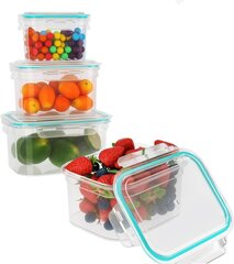 Герметичные контейнеры для хранения продуктов LIHONG с крышками, 4 шт цена и информация | Посуда для хранения еды | 220.lv