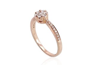 Золотое кольцо с бриллиантами "Бриллиантовый Цветок III" Diamond Sky, DS01G010 цена и информация | Кольца | 220.lv