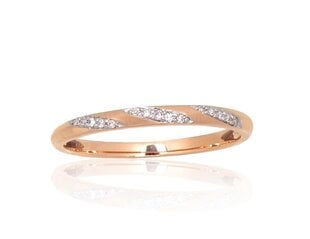 Zelta gredzens ar briljantiem sievietēm Diamond Sky DS01G686 cena un informācija | Gredzeni | 220.lv