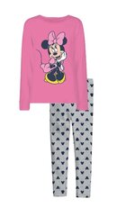 DISNEY Пижама Minnie, серая/розовая, 98/104 цена и информация | Пижамы, халаты для девочек | 220.lv