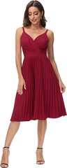 Женское плиссированное платье в стиле ретро Grace Karin, красное цена и информация | Платья | 220.lv