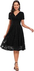 Женское кружевное платье в стиле рокабилли SEBOWEL, черное цена и информация | Платья | 220.lv