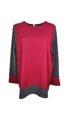 Блузка женская Kinga, бордовая/черная цена и информация | Женские блузки, рубашки | 220.lv