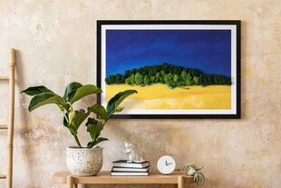 Glezna Sūnas Zili dzeltenā ainava, 60x40 cm cena un informācija | Gleznas | 220.lv
