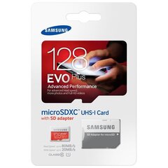 Samsung MicroSD 128 GB цена и информация | Карты памяти для фотоаппаратов | 220.lv