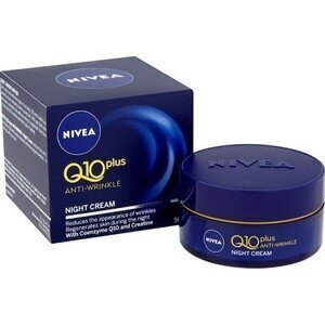 Nakts krēms grumbām Nivea Q10+, 50 ml, 3gab. цена и информация | Sejas krēmi | 220.lv