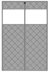 Магнитная теплозащитная штора для дверей WochiTV, 110 x 210 см, серая цена и информация | Москитные сетки | 220.lv