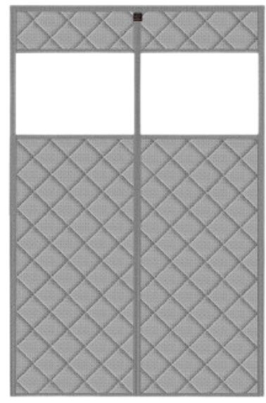 Magnētiskais siltumizolācijas aizkars durvīm WochiTV, 110 x 210 cm, pelēks цена и информация | Moskītu tīkli | 220.lv