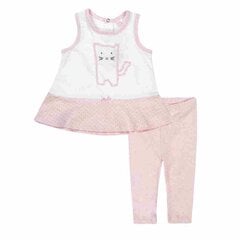 Комплект для девочек Kanz, белый/розовый цена и информация | Комплекты одежды для новорожденных | 220.lv
