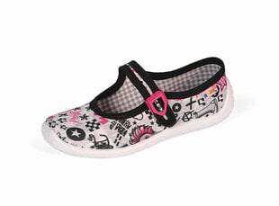 Тапочки для девочек Nazo, белые цена и информация | Детская спортивная обувь | 220.lv