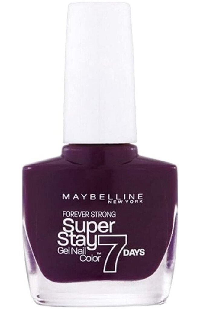 Nagu laka Maybelline Forever Strong Super Stay 7 Days Nail Polish Nr. 05 Extreme Black Current, 10 ml cena un informācija | Nagu lakas, stiprinātāji | 220.lv