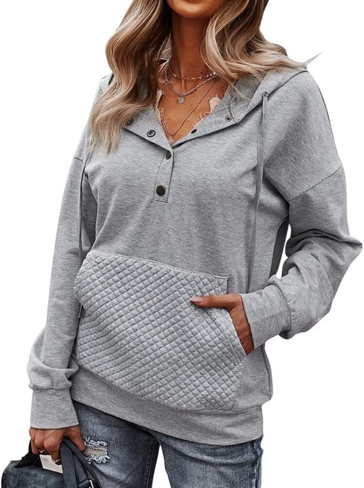 Sieviešu sporta krekls ar kapuci Zarfmiya, pelēks cena un informācija | Sieviešu džemperi | 220.lv